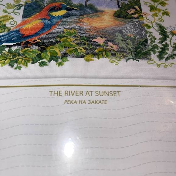Rto M223 The River At Sunset Sun Embroidery Cross Stitch Kit Art. M223 - Picture 2 of 5